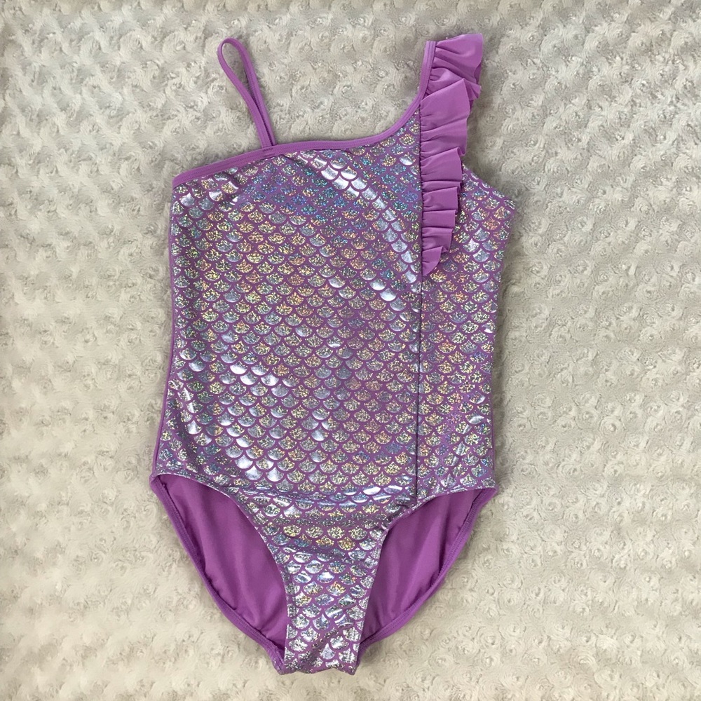 Cat & Jack Mermaid One Piece Swimsuit Size Large